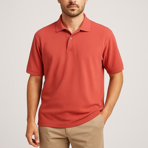 Jos. A. Bank Travelers Collection Cotton Salmon Polo Shirt Men’s Size Large - Picture 1 of 8